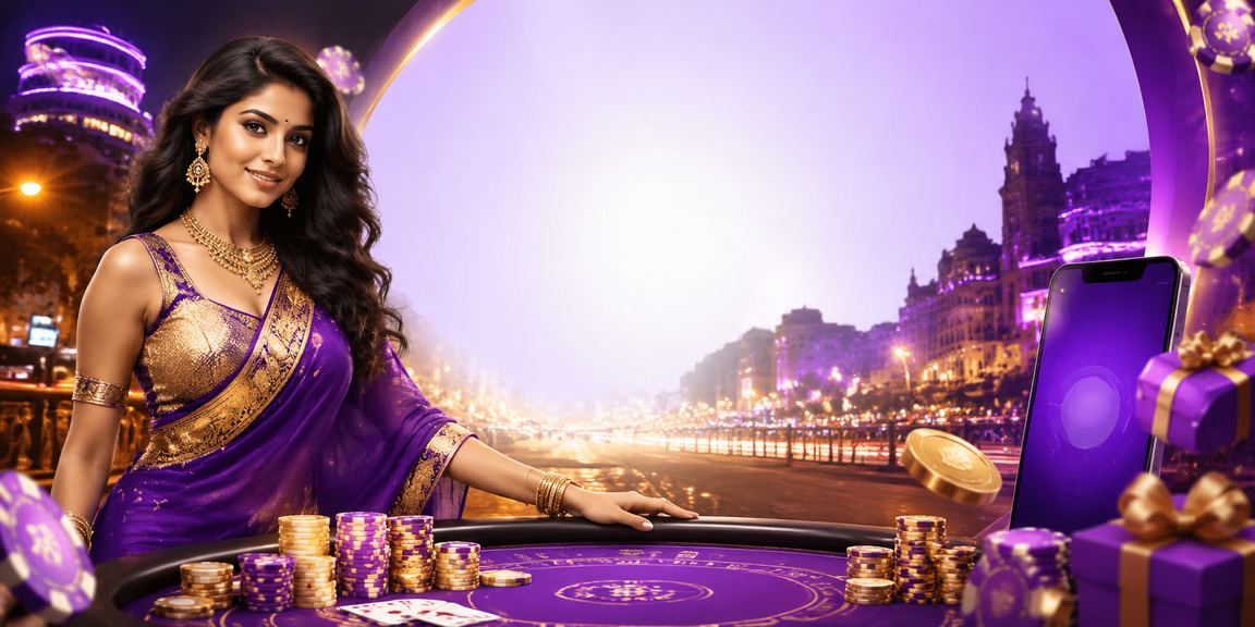Live casino dealer engaging players in India-style setting